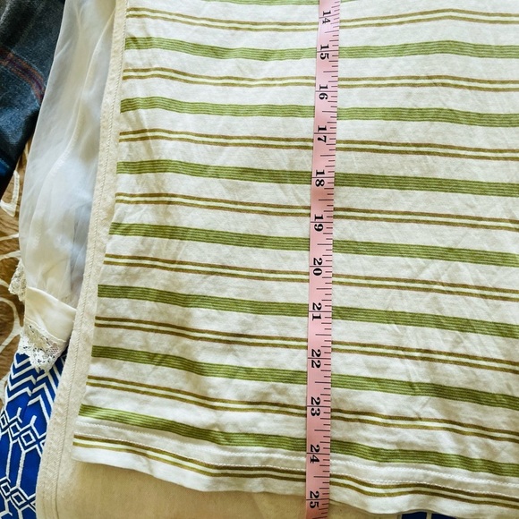 Vintage Penguin Green & Cream Striped Classic Polo Shirt - Picture 9 of 13